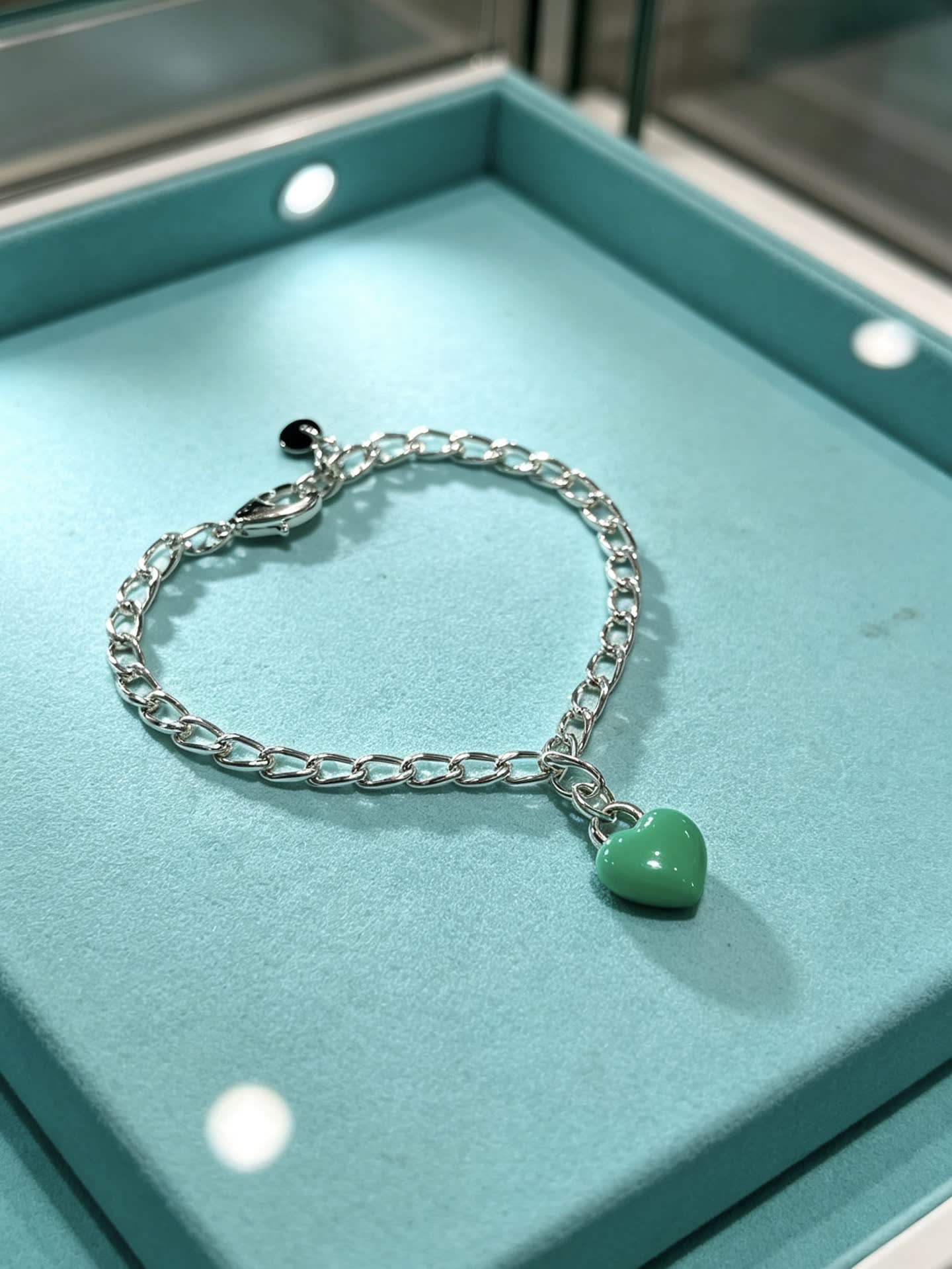 Tiffany & Co. Silver Heart Charm Bracelet